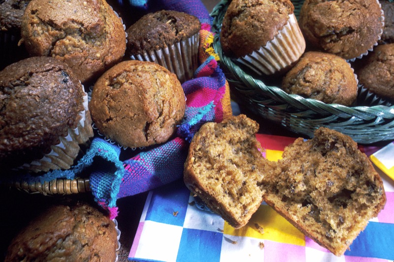 Assortment of freshly baked morning muffins